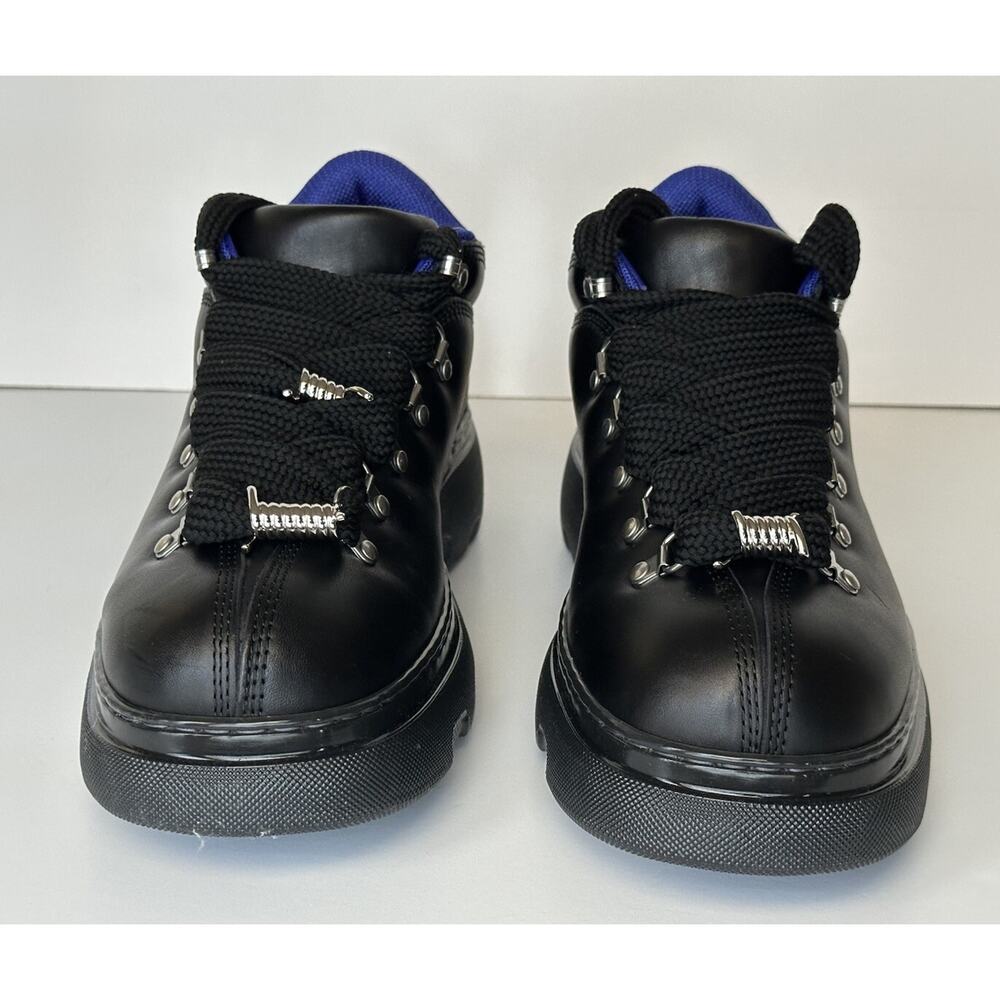 Burberry Black Leather Ankle Trek Boots 9 US (42 Eu) 8074564 IT NIB $1190 - Picture 8 of 14